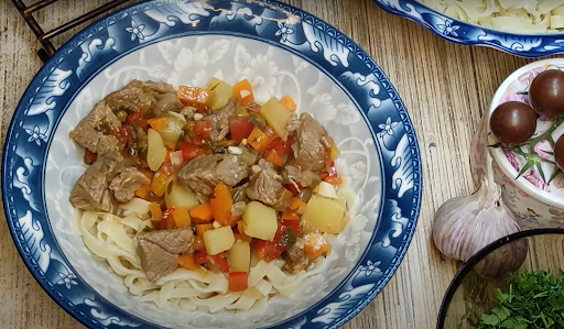 Лагман по-узбекски с овощами и мясом — пошаговый рецепт