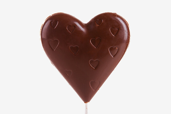 Форма для шоколада «Мишка, цветок, сердце», 14 ячеек, цвет шоколадный