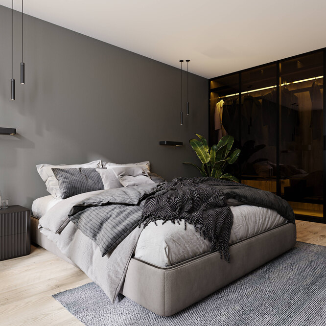 Дизайн спальни с белыми стенами (75 фото)