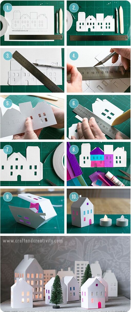 Как сделать дом из бумажных трубочек
