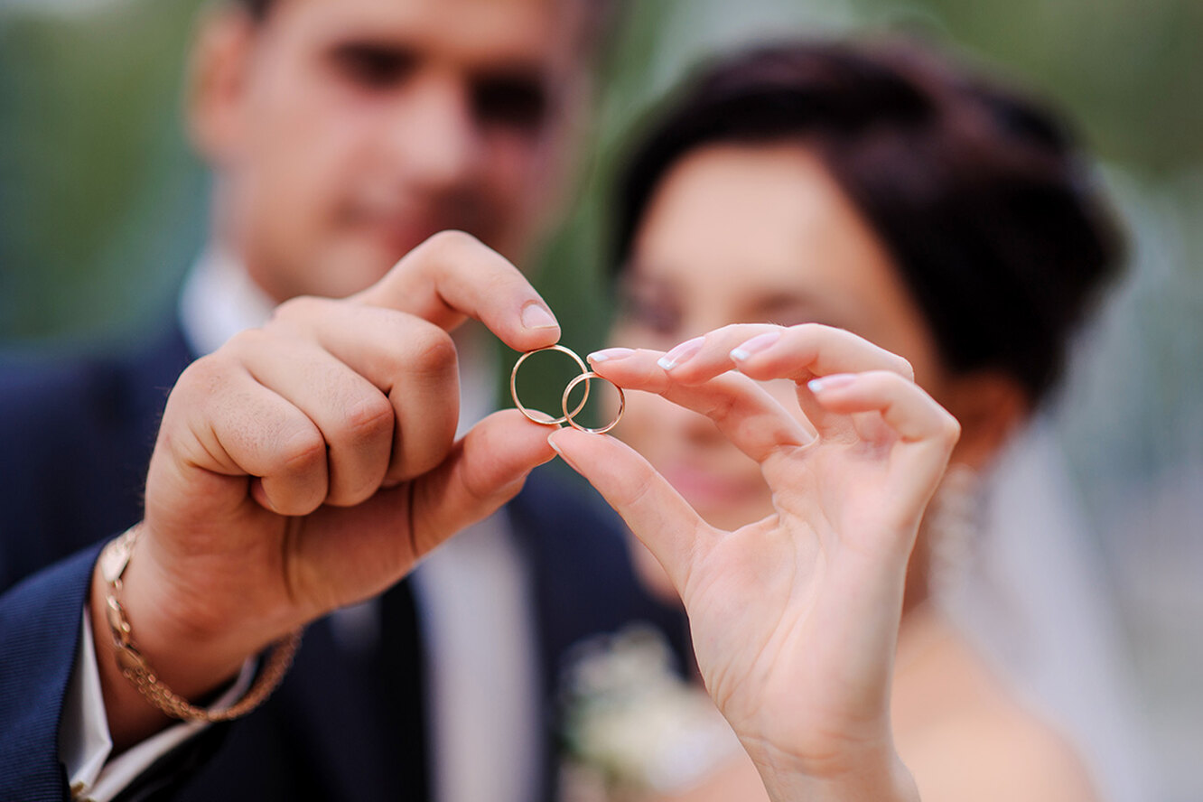 Свадебная фотосессия кольца