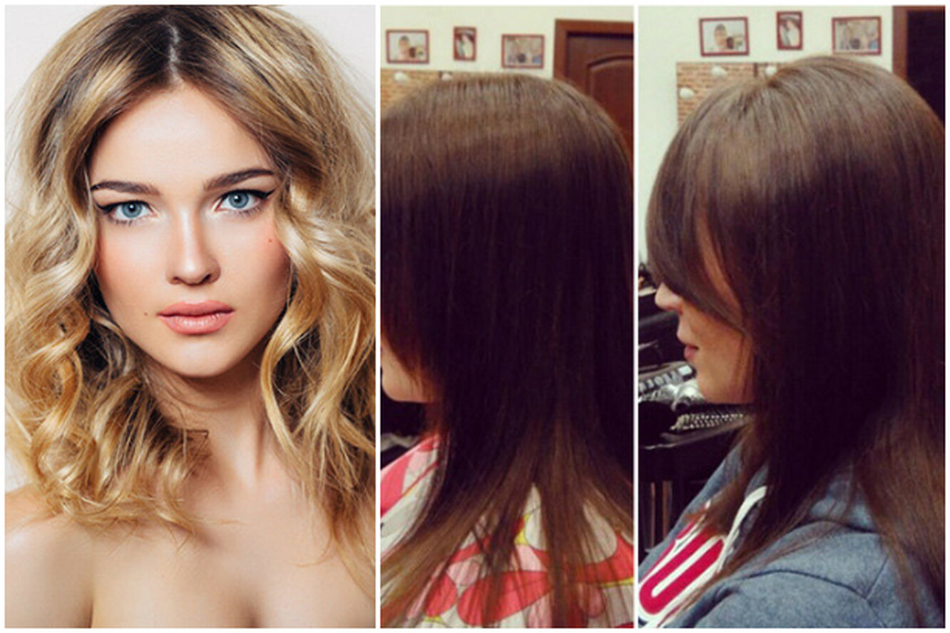 Процедура прикорневой объем волос фото до и после