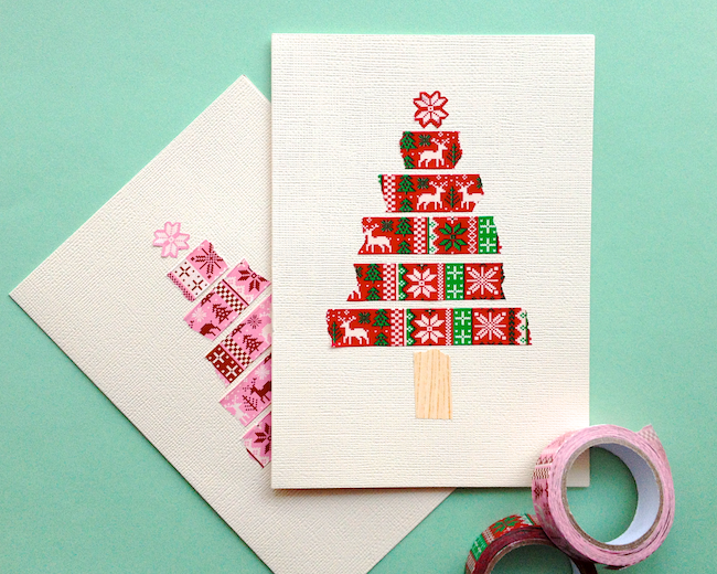 Рождественская открытка с конфетти и лентами - векторное графическое изображение