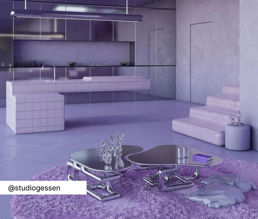Фиолетовый в интерьере: дизайн, сочетание цветов, фото интерьеров