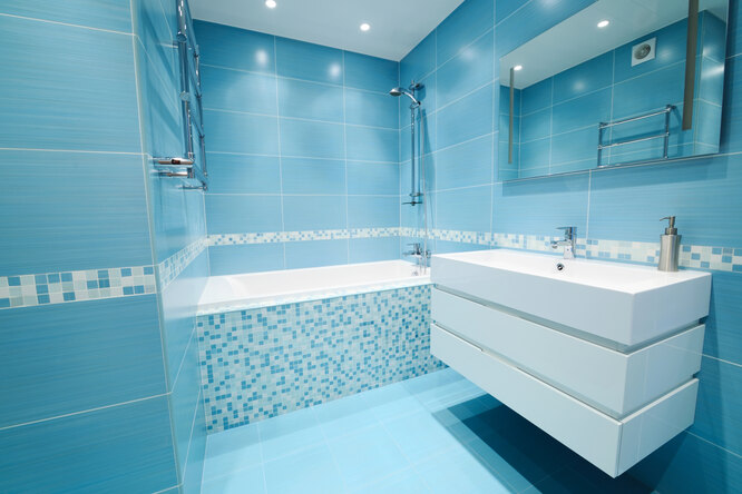Бирюзовая ванная комната дизайн (59 фото)