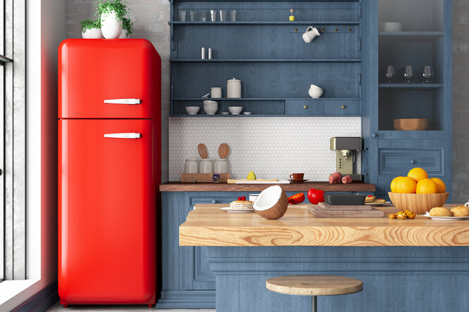 Красная кухня: 100+ реальных фото примеров и советы по оформлен�ию