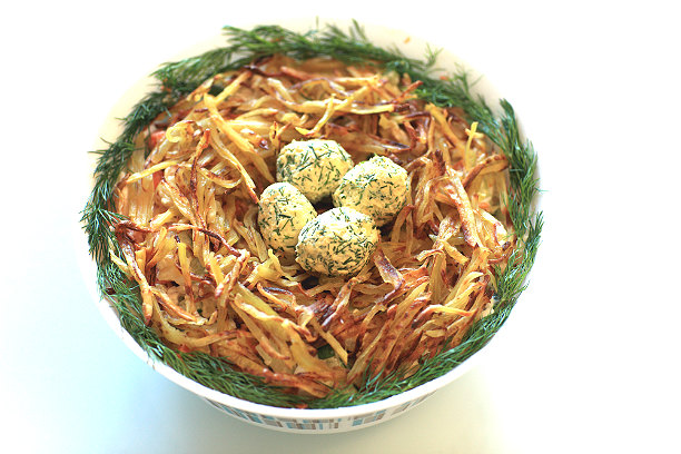 Быстрый салат с яичными блинчиками – пошаговый рецепт приготовления с фото