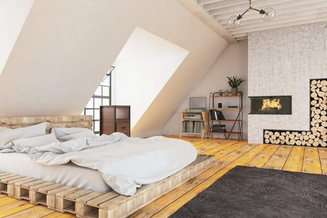 Спальня на мансарде: дизайн, варианты планировки