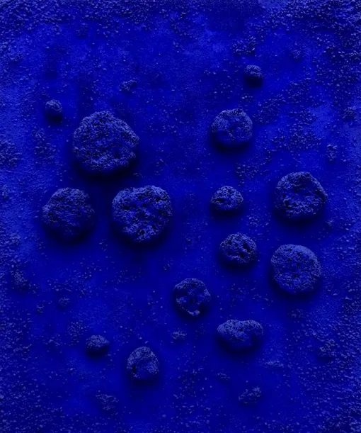 «L’accord bleu», 1960. Фрагмент картины Ива Кляйна. Цвет получил название International Klein Blue (IKB)