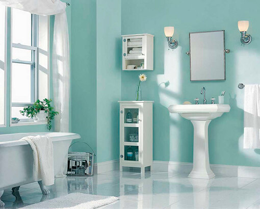 Покраска ванной комнаты: 50 фото идей